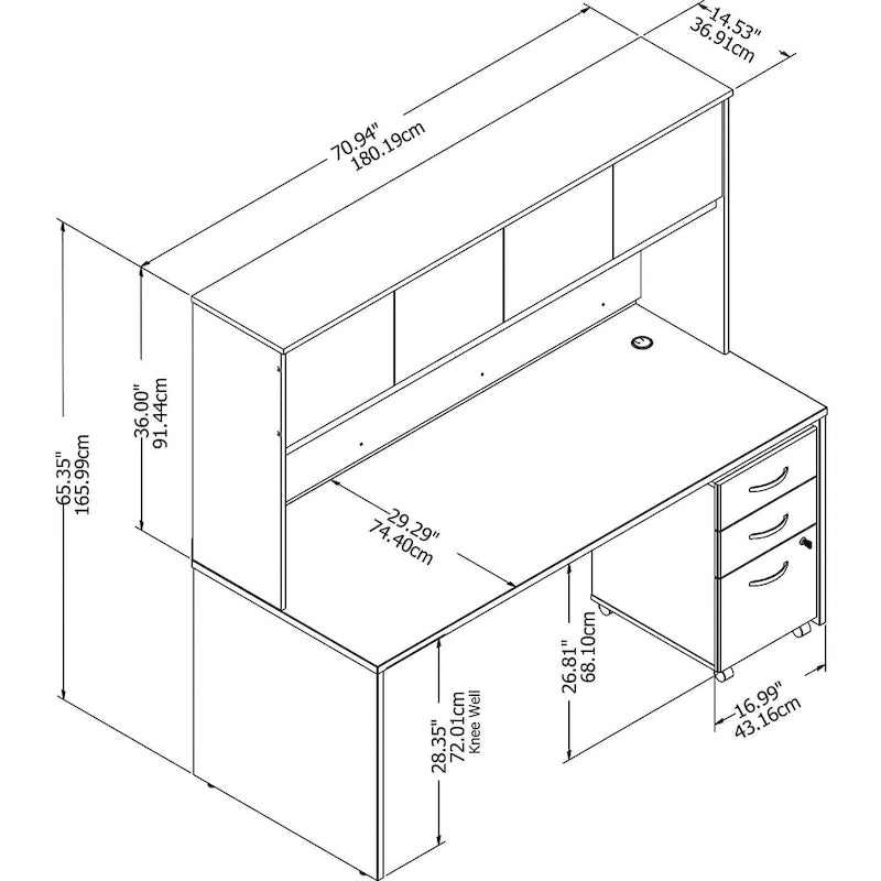 Bureau de 72 pouces