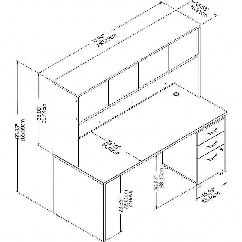 Bureau de 72 pouces