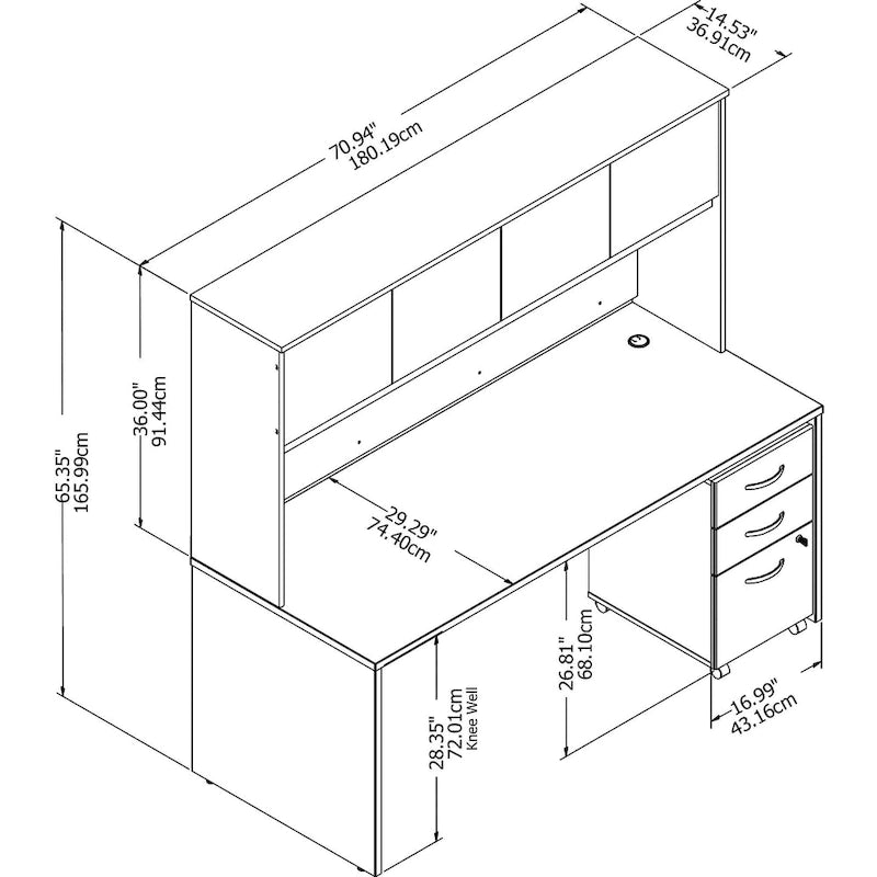 Bureau de 72 pouces