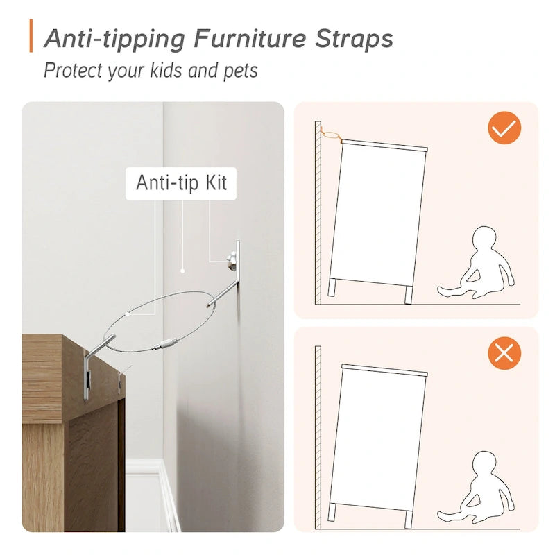 Meuble TV rustique de 150 cm (pour téléviseurs de 65 pouces) — Meuble de divertissement en bois avec 2 tiroirs, des armoires de rangement et des étagères réglables