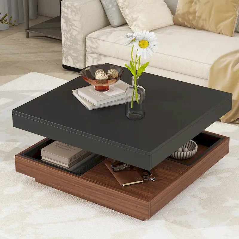 Table basse rotative à 360 degrés