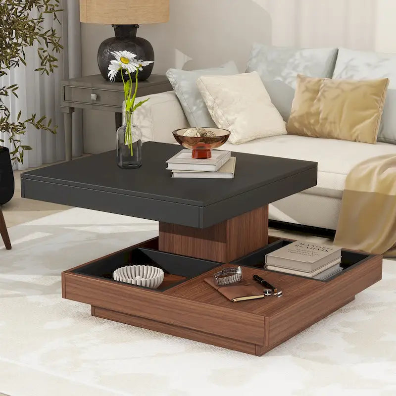 Table basse rotative à 360 degrés