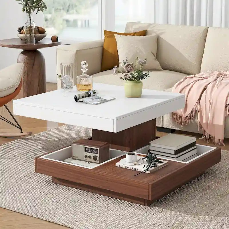 Table basse rotative à 360 degrés