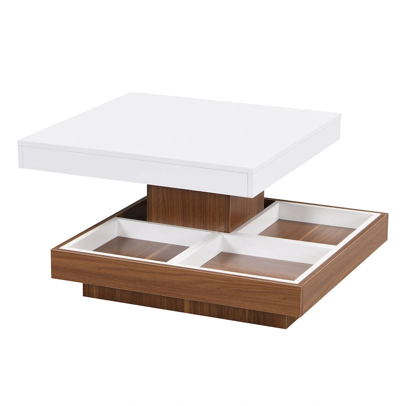 Table basse rotative à 360 degrés