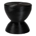 Table d'appoint en rotin naturel laminé — Forme sculpturale de sablier, un choix de style bohème pour le salon