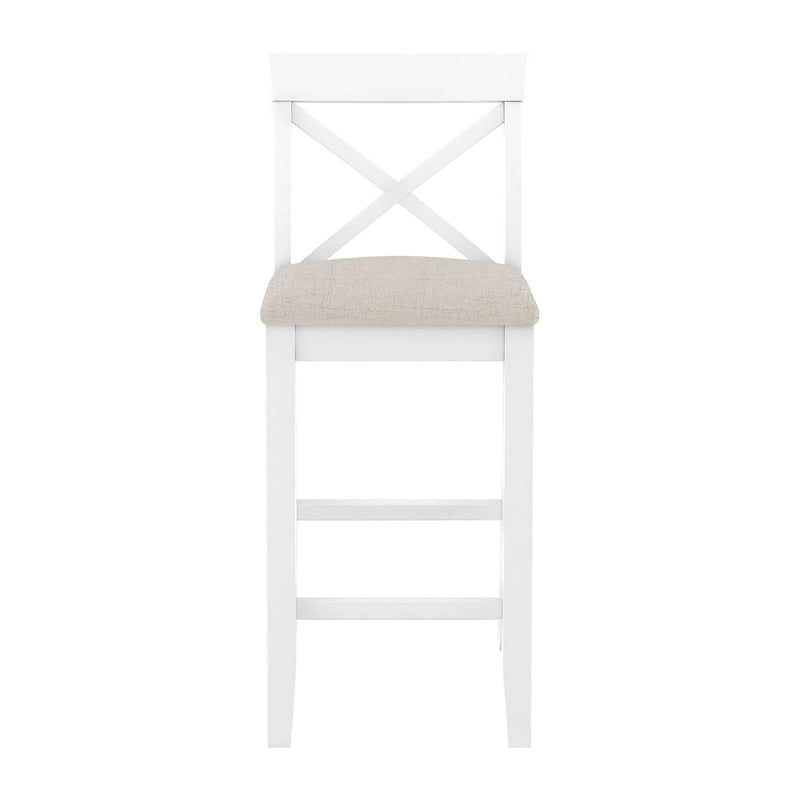 Ensemble de salle à manger 3 pièces style ferme avec table rectangulaire et 2 chaises