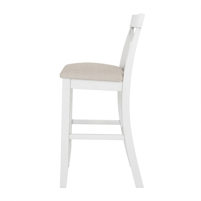 Ensemble de salle à manger 3 pièces style ferme avec table rectangulaire et 2 chaises