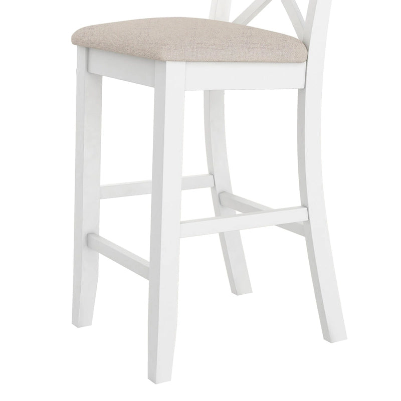 Ensemble de salle à manger 3 pièces style ferme avec table rectangulaire et 2 chaises
