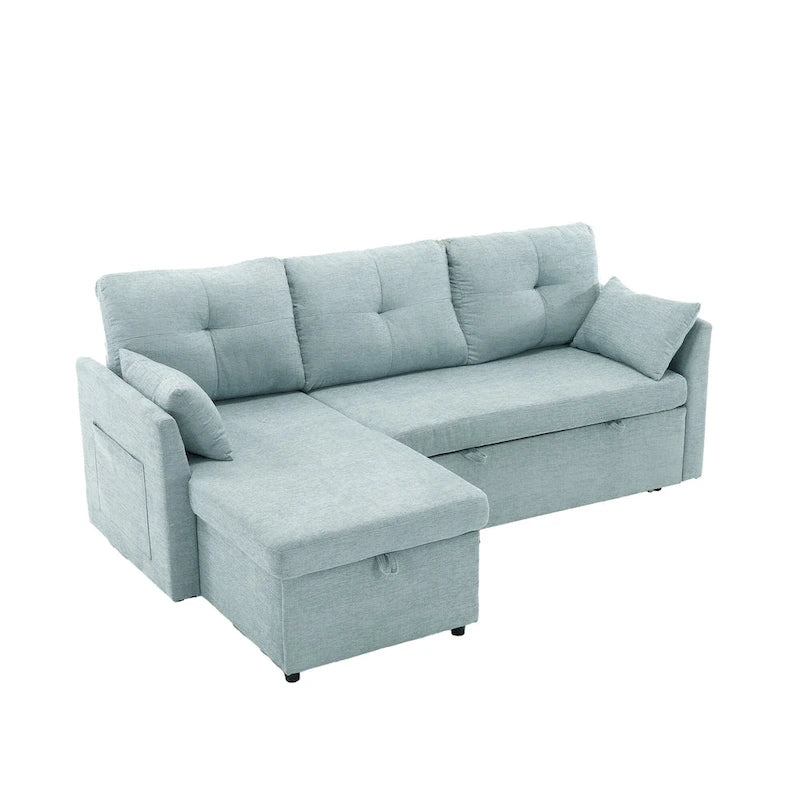 81,1 Canapé d'angle 3 places avec méridienne réversible, sièges de rangement et design polyvalent