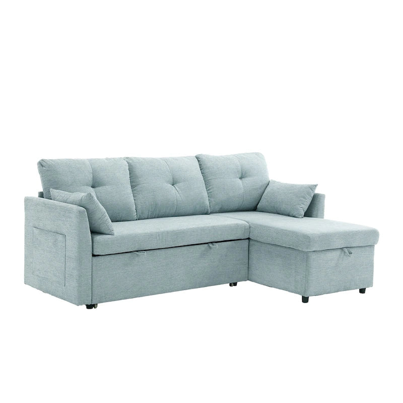 81,1 Canapé d'angle 3 places avec méridienne réversible, sièges de rangement et design polyvalent
