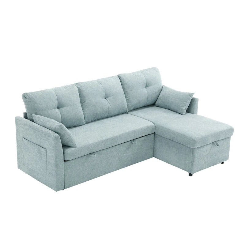 81,1 Canapé d'angle 3 places avec méridienne réversible, sièges de rangement et design polyvalent