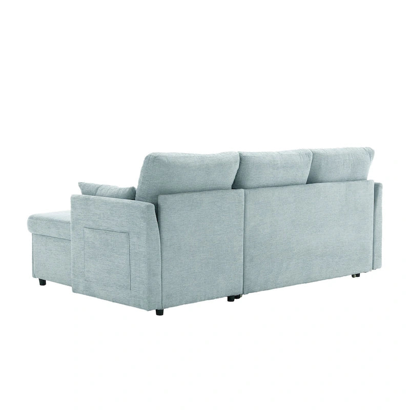 81,1 Canapé d'angle 3 places avec méridienne réversible, sièges de rangement et design polyvalent