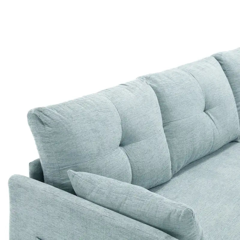 81,1 Canapé d'angle 3 places avec méridienne réversible, sièges de rangement et design polyvalent