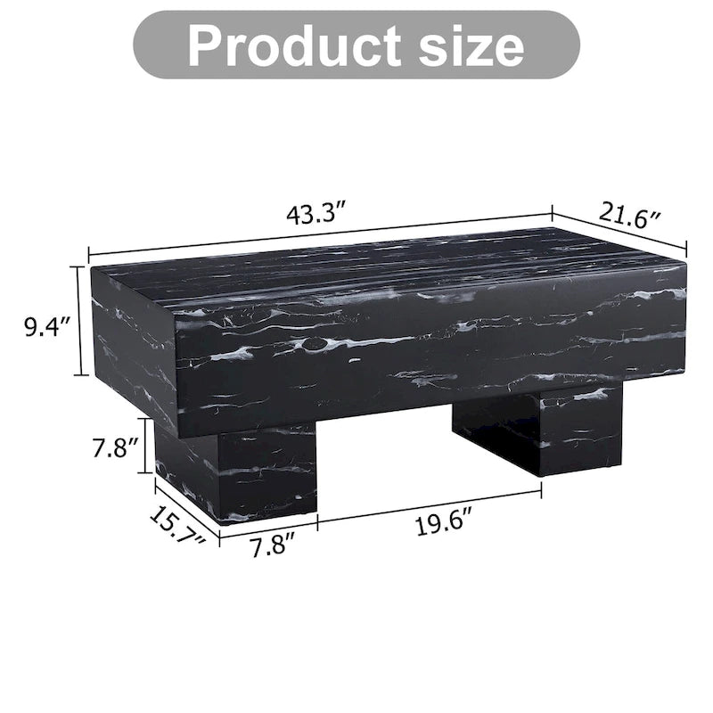 Table basse en MDF de 43,3 pouces