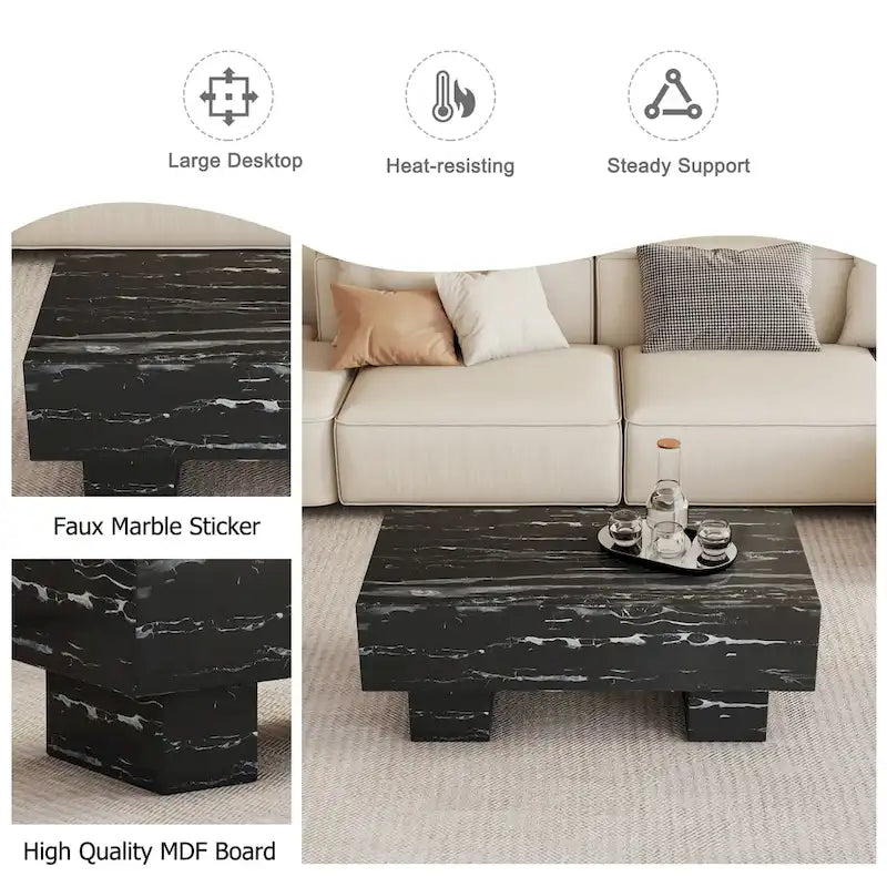 Table basse en MDF de 43,3 pouces