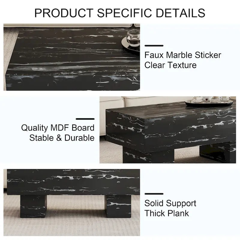 Table basse en MDF de 43,3 pouces