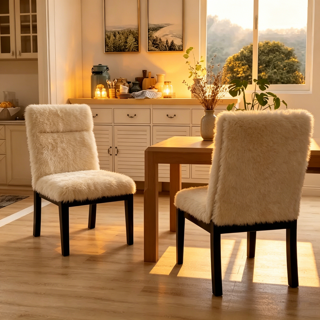Chaises de salle à manger rembourrées modernes (lot de 2)