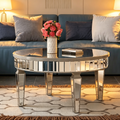 Table basse ronde Table d'appoint miroir
