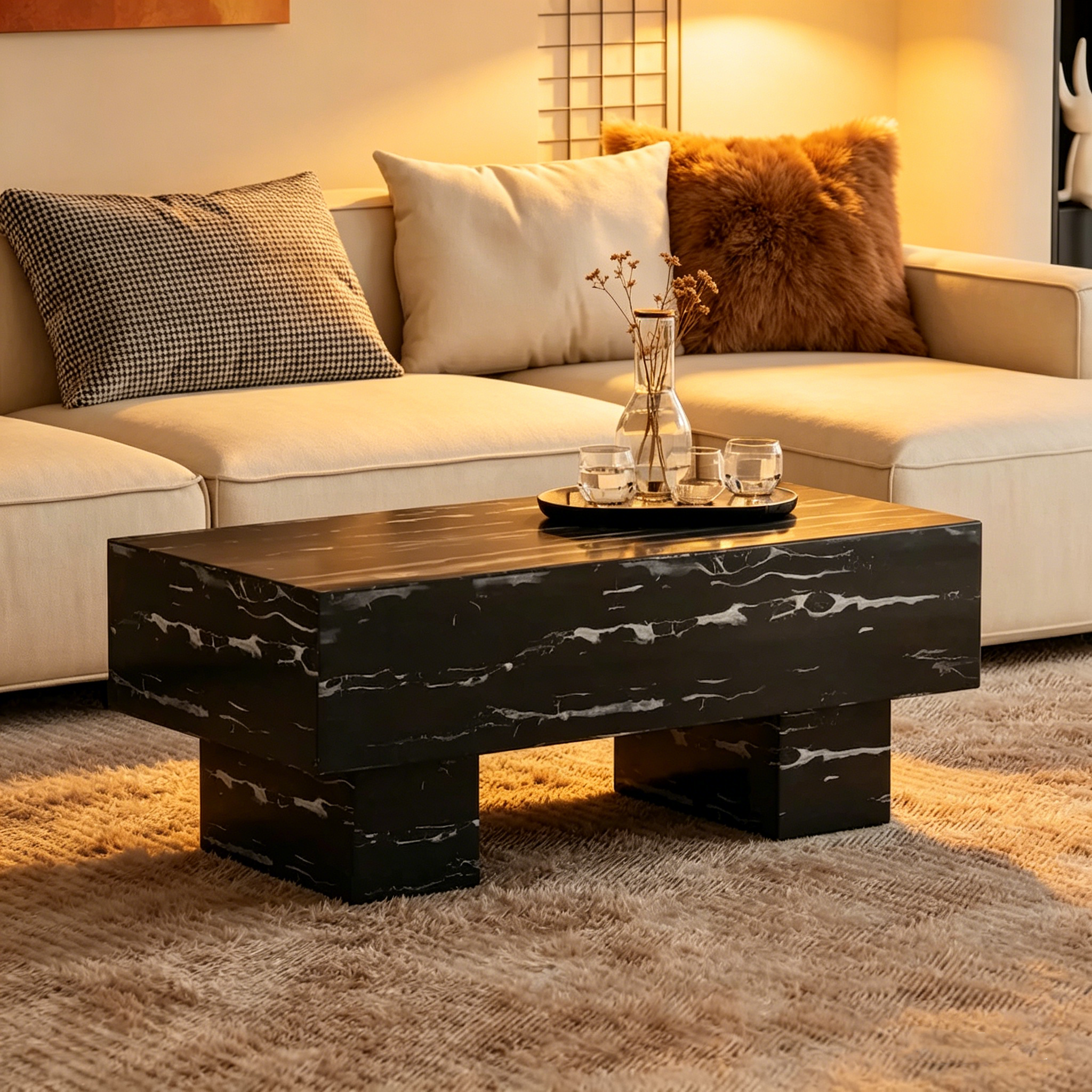 Table basse en MDF de 43,3 pouces