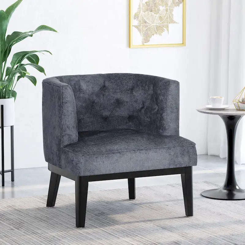 Fauteuil d'appoint capitonné en tissu ou en similicuir