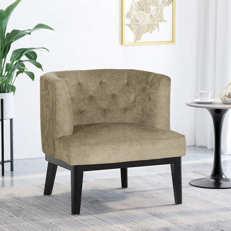 Fauteuil d'appoint capitonné en tissu ou en similicuir