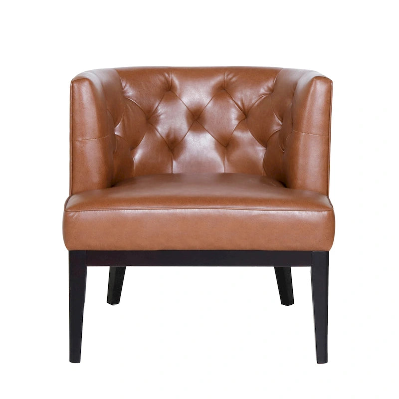 Fauteuil d'appoint capitonné en tissu ou en similicuir