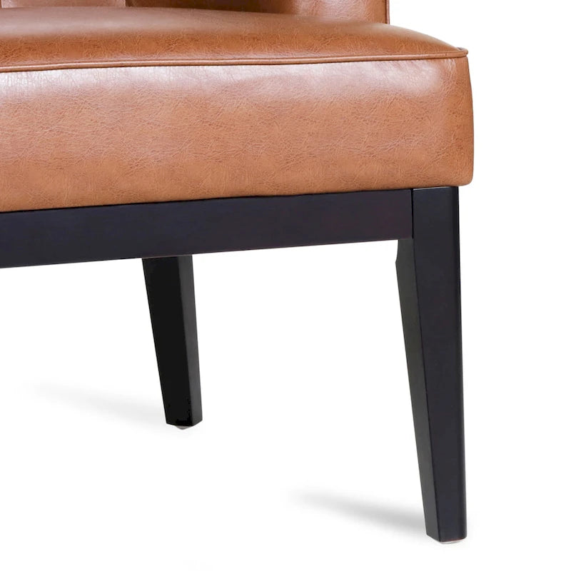 Fauteuil d'appoint capitonné en tissu ou en similicuir