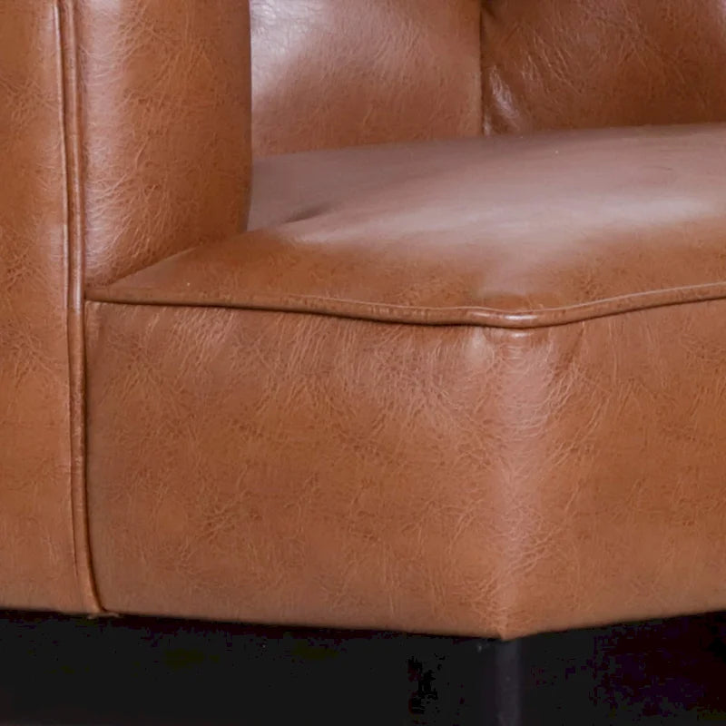 Fauteuil d'appoint capitonné en tissu ou en similicuir