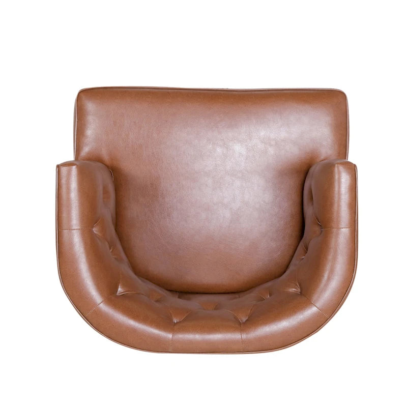 Fauteuil d'appoint capitonné en tissu ou en similicuir