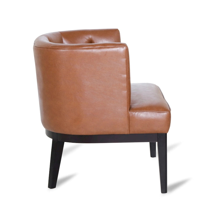 Fauteuil d'appoint capitonné en tissu ou en similicuir