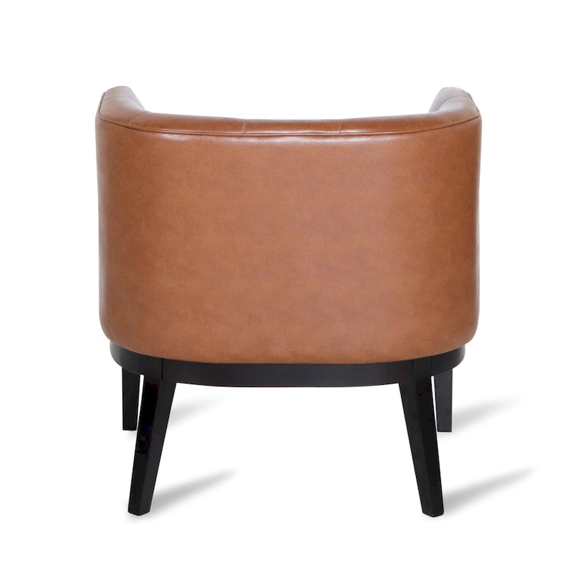 Fauteuil d'appoint capitonné en tissu ou en similicuir