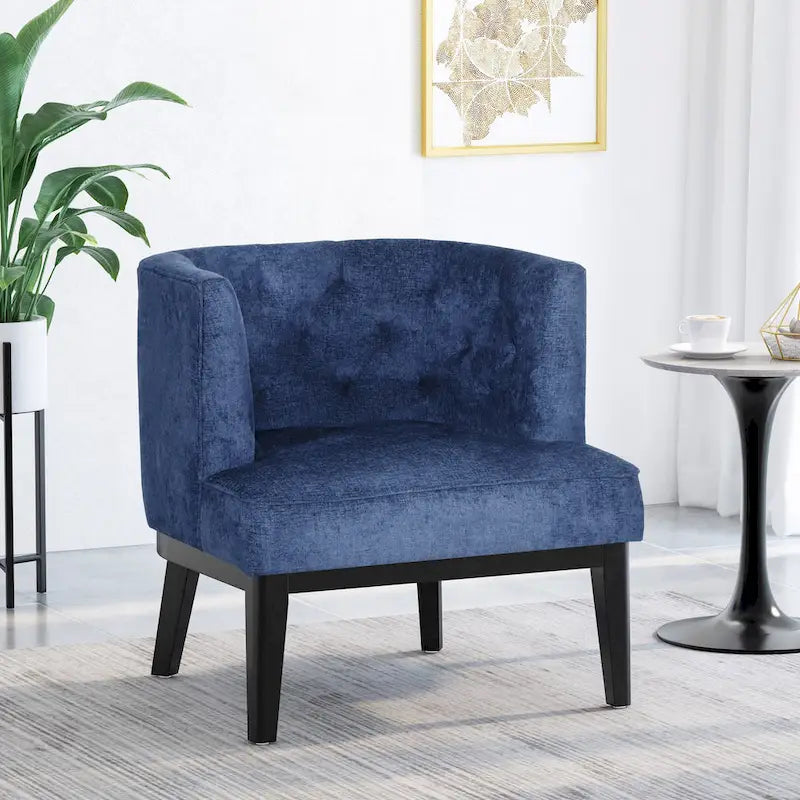 Fauteuil d'appoint capitonné en tissu ou en similicuir