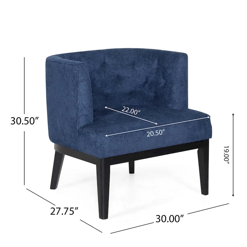 Fauteuil d'appoint capitonné en tissu ou en similicuir