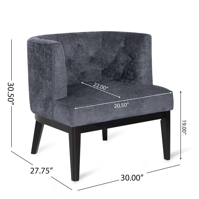 Fauteuil d'appoint capitonné en tissu ou en similicuir