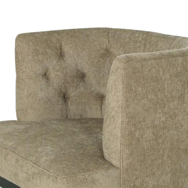Fauteuil d'appoint capitonné en tissu ou en similicuir