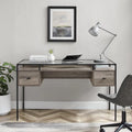 Bureau de travail avec plateau en verre de 56 pouces