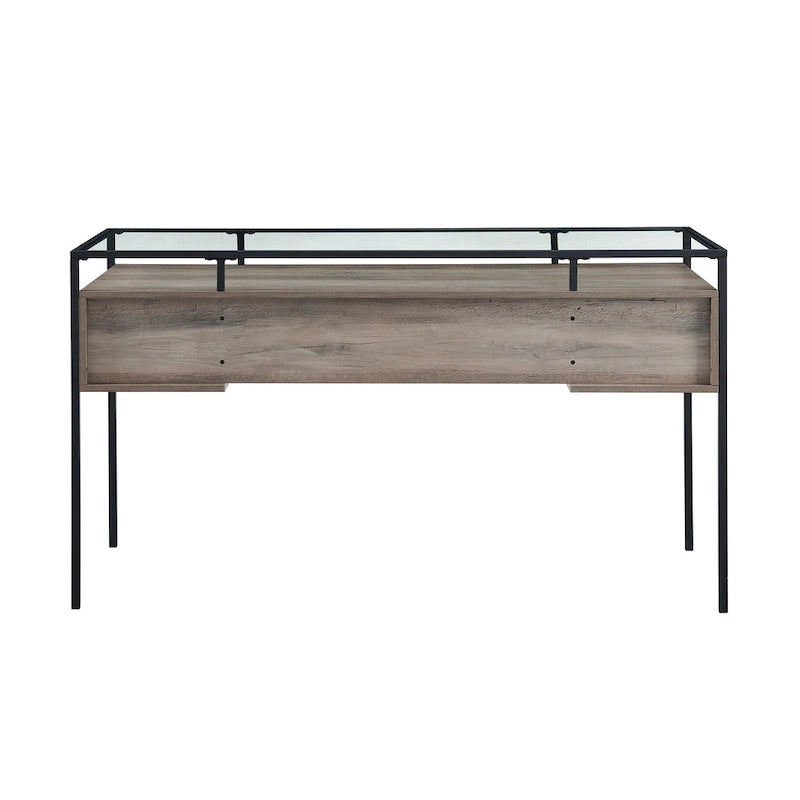 Bureau de travail avec plateau en verre de 56 pouces