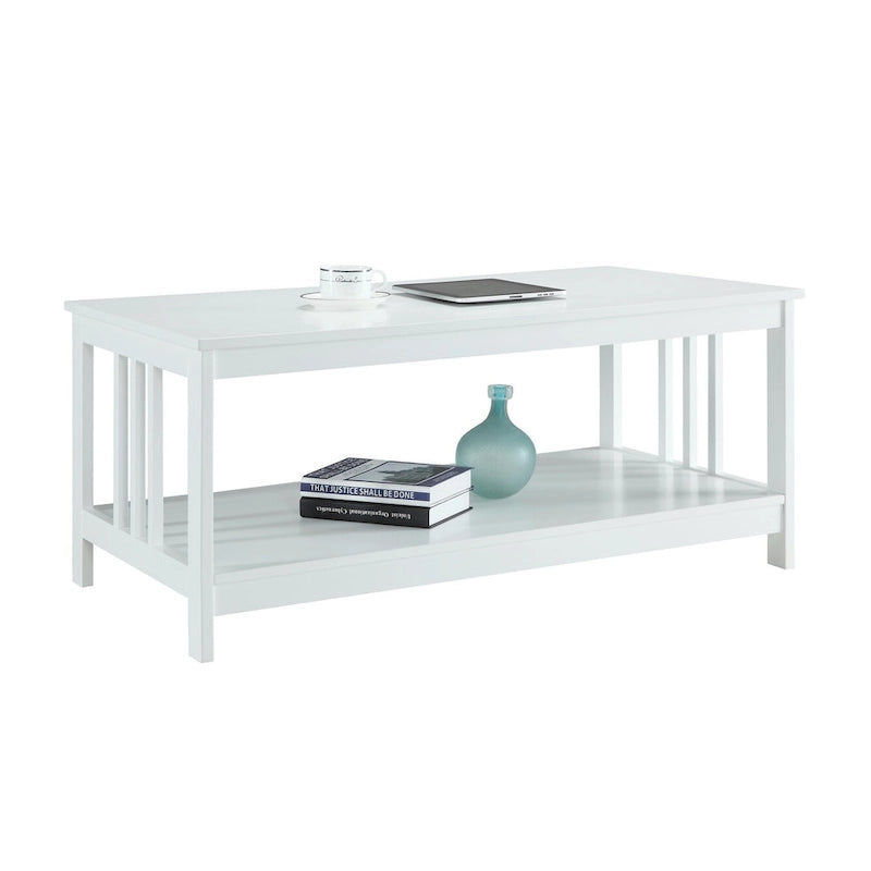 Série de tables basses avec étagère de rangement
