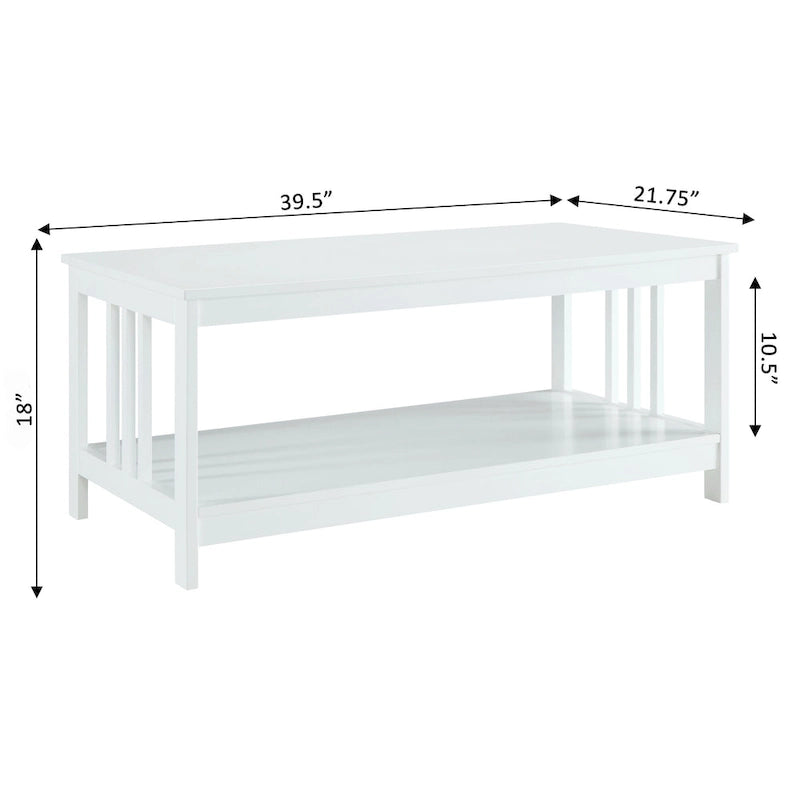 Série de tables basses avec étagère de rangement