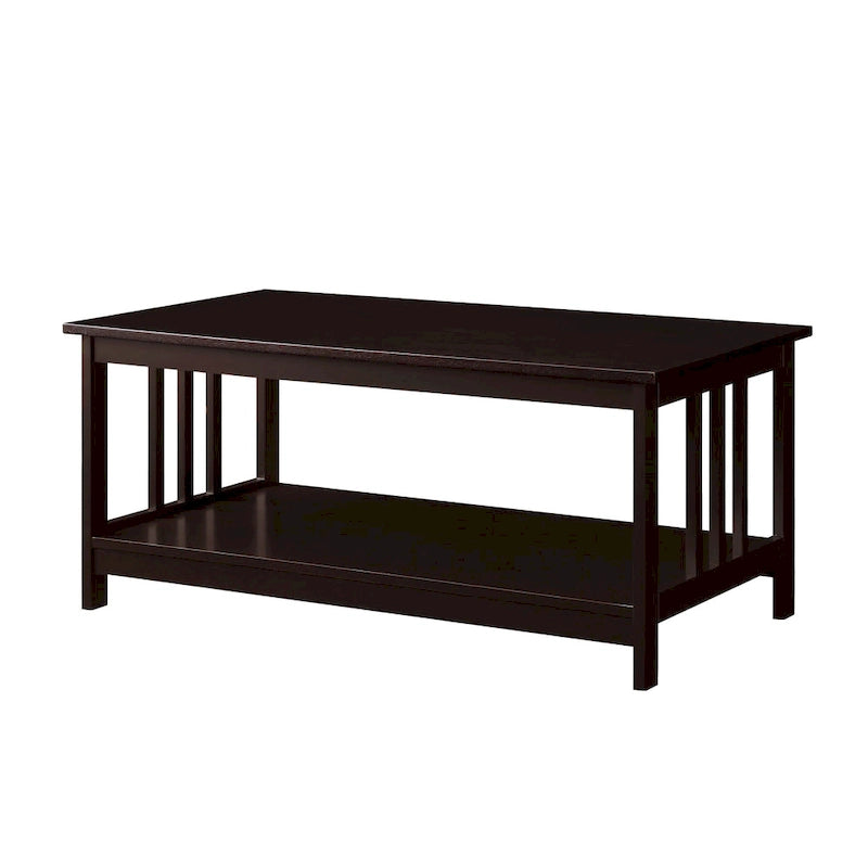 Série de tables basses avec étagère de rangement