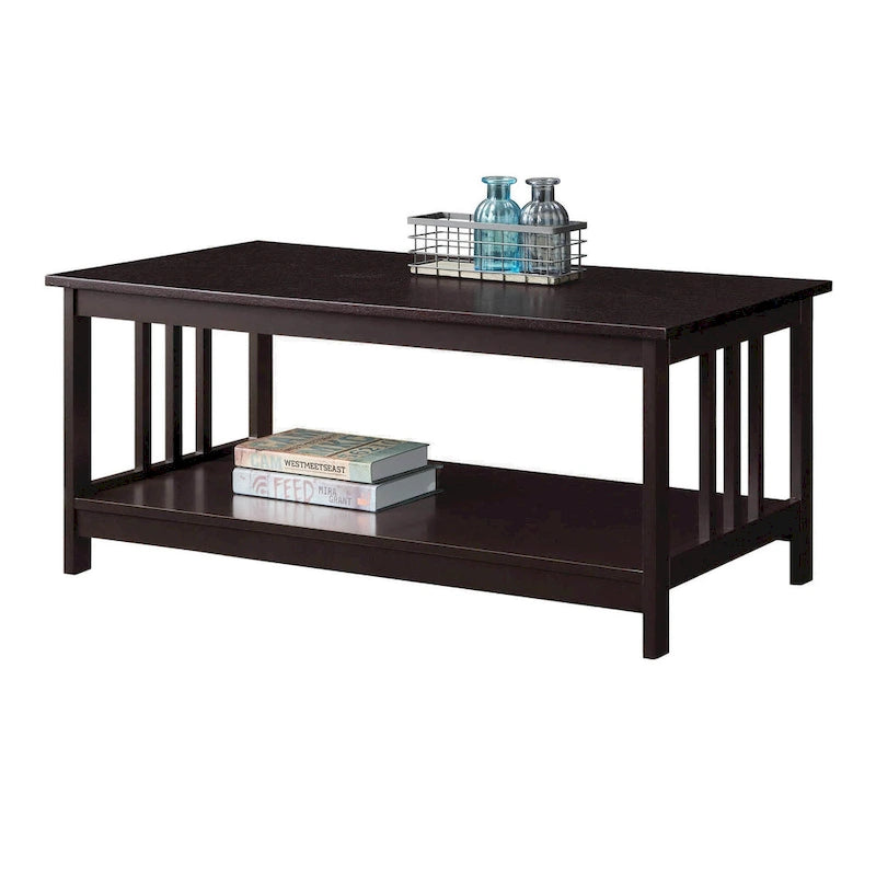 Série de tables basses avec étagère de rangement