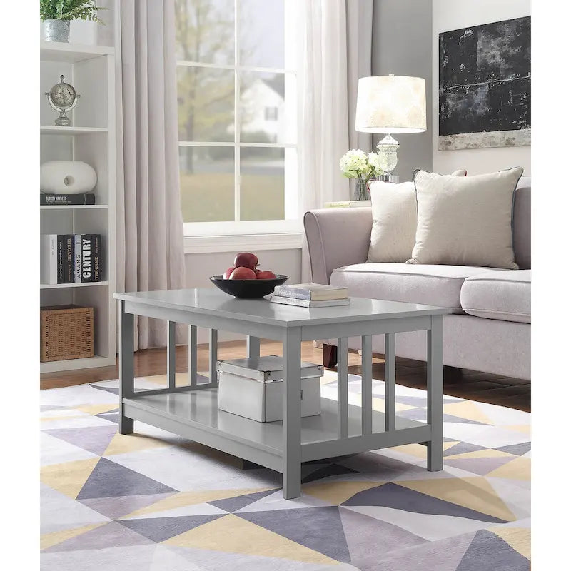 Série de tables basses avec étagère de rangement