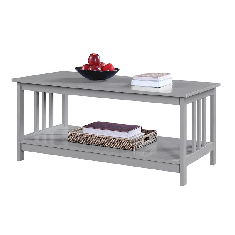 Série de tables basses avec étagère de rangement