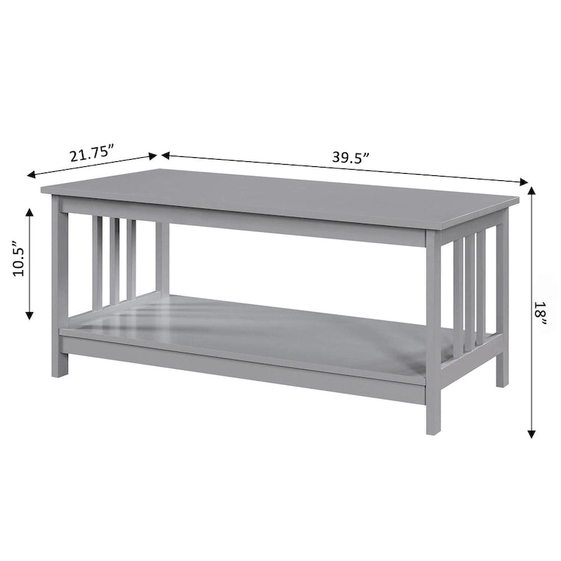 Série de tables basses avec étagère de rangement