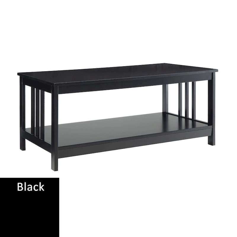Série de tables basses avec étagère de rangement