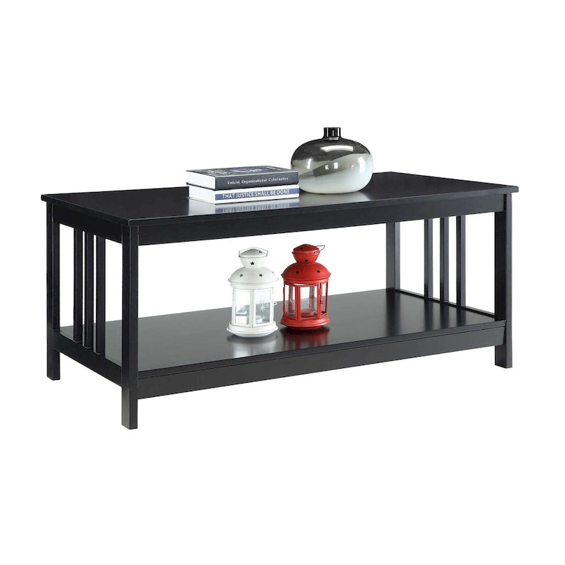 Série de tables basses avec étagère de rangement