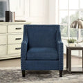 Fauteuil décontracté avec garniture cloutée chromée
