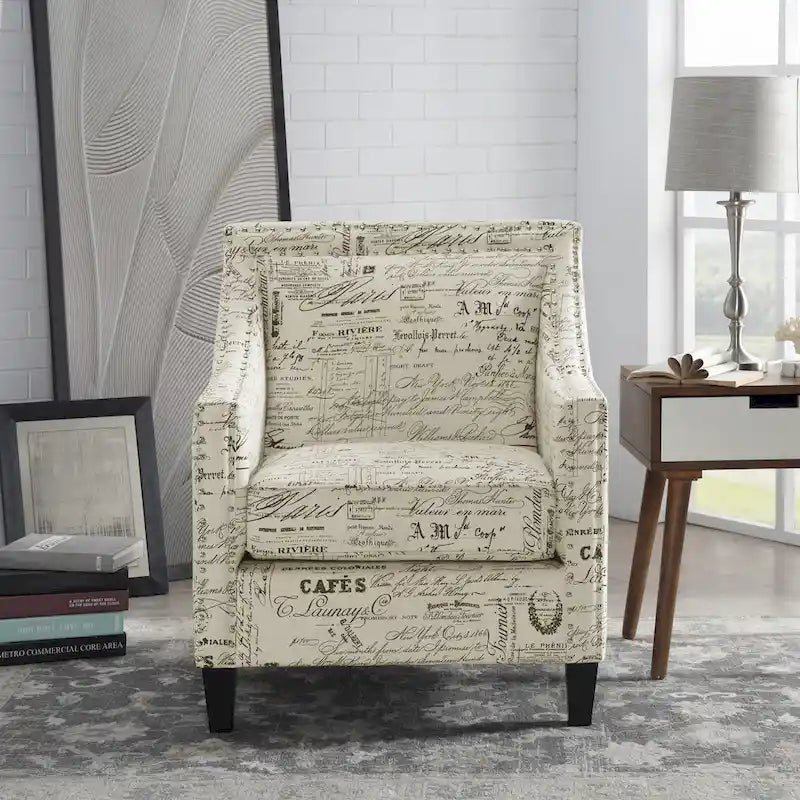 Fauteuil décontracté avec garniture cloutée chromée