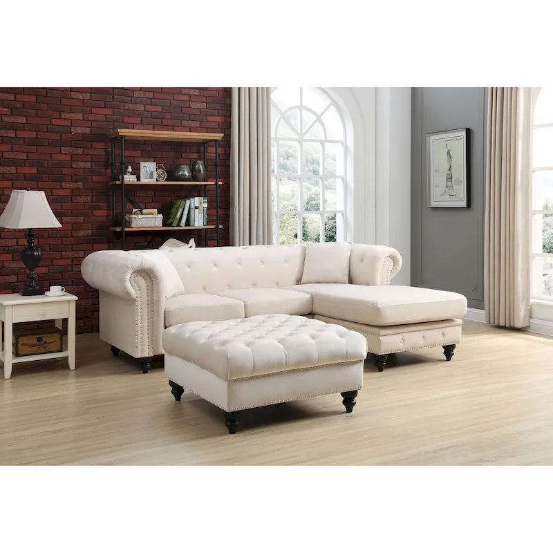 Chaise longue en velours