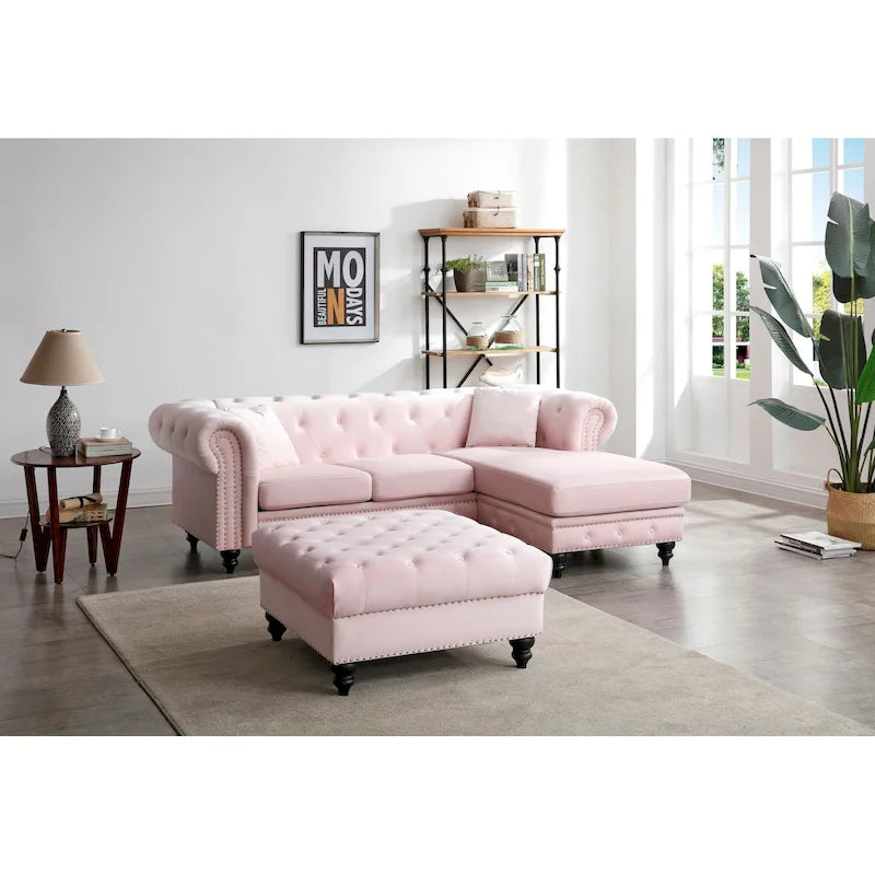 Chaise longue en velours